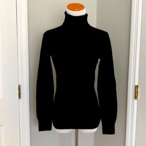 JCrew black cashmere turtleneck XS